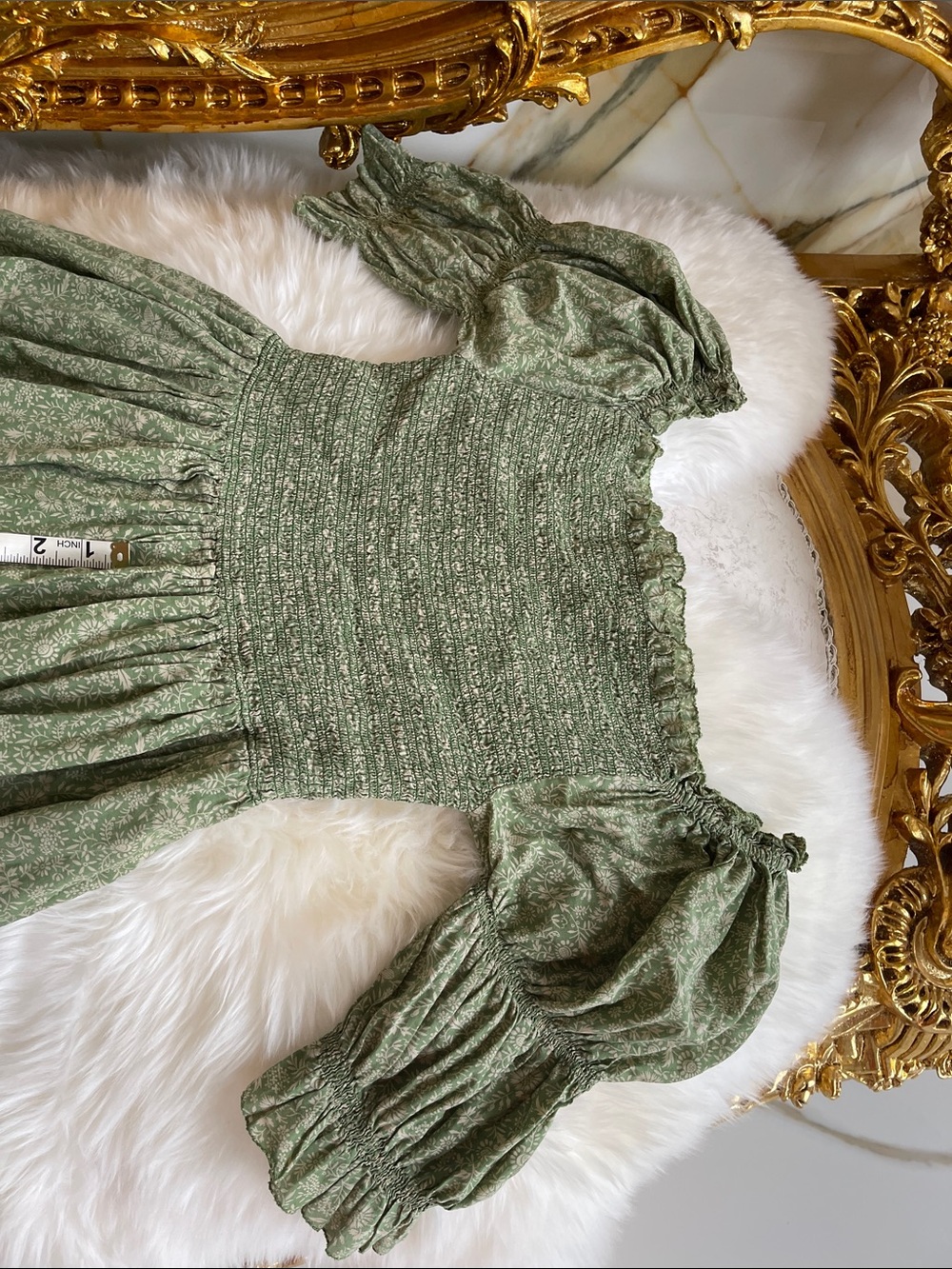 Doen Olive Green Floral Maxi Dress - Picture 10 of 10